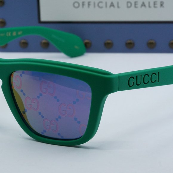 FINAL PRICE NEW GUCCI GG1571S 004 GREEN BLUE SUNGLASSES - Picture 3 of 10